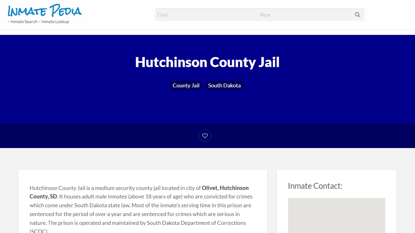 Hutchinson County Jail – Inmate Pedia – Inmate Search ...